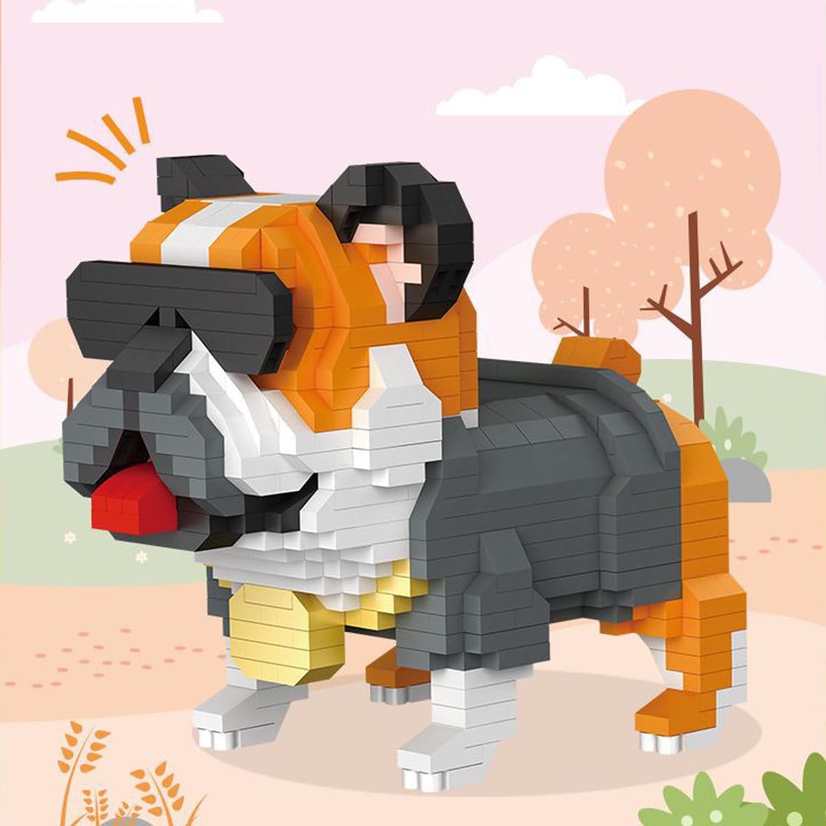 Animal Mini Building Blocks Set, Micro Dog Building Blocks Set Pet Mini Building Toy Bricks Kit - Image 2