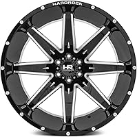 Vista 2 de Hardrock Offroad Wheels H502 DOIN KILLER XPOSED Custom Wheel - 20x12, -44 Offset, 8x180 Bolt Pattern, 4.894 in Hub - Negro brillante con acentos