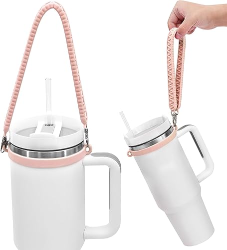 Dazhuocs Mango de botella de agua, eslinga de silicona para botella de agua, portador, soporte con correa, se adapta a la mayoría de botellas de 8 a