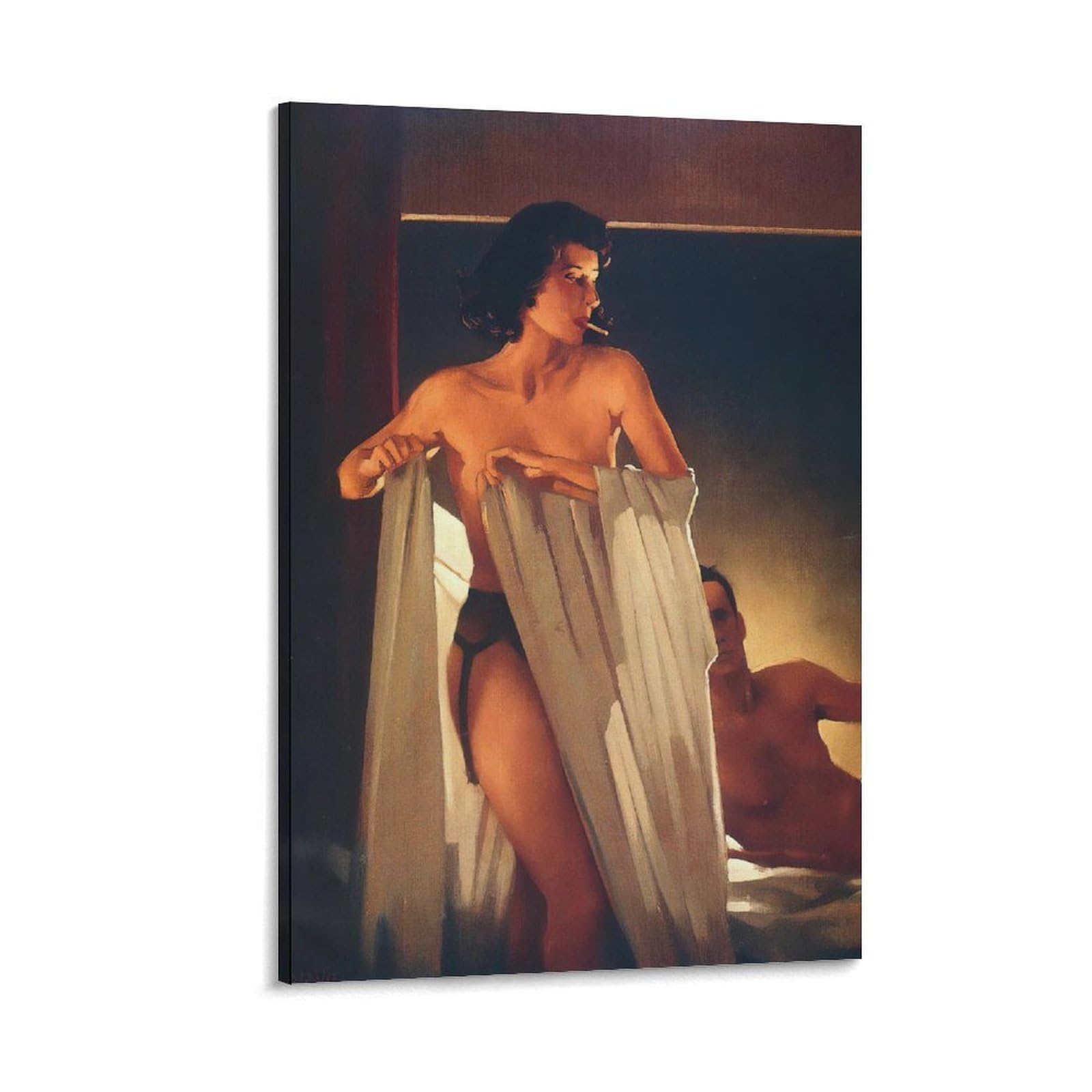 The Red Room by_Jack_Vettriano Wall Art Prints Poster (2) 23 Room Aesthetic Print Art Wall Painting Canvas Modern Bedroom Decor 24x36inch(60x90cm)