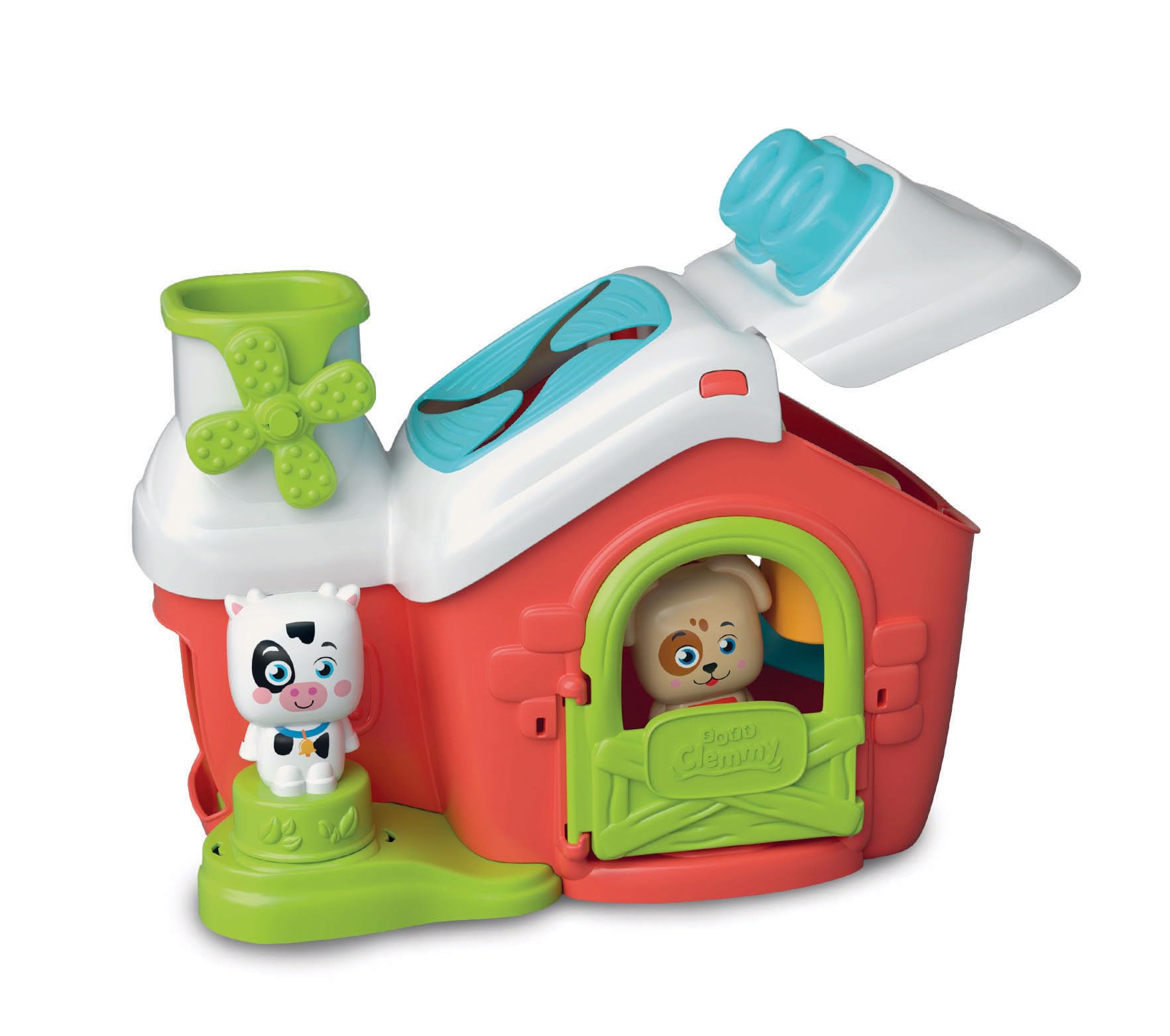 Clementoni Sensory Farm, Clemmy Soft Blocks for 6 Months, Building Bricks Washable, Construction Kids, Early Development & Activity Toys, Made in Italy, Multi-Coloured - 17993