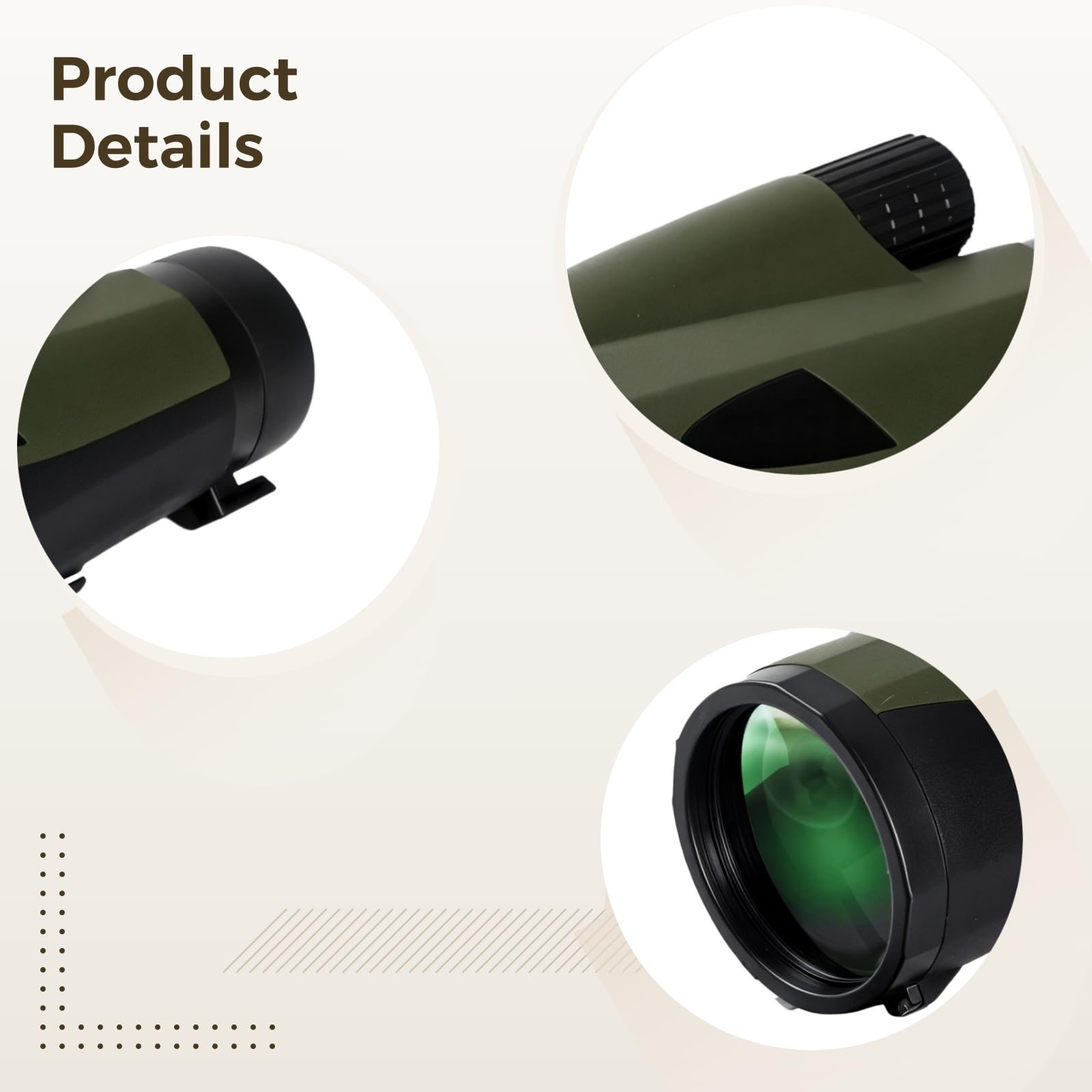 Monocular para adultos, 12 x 60 de alta potencia, apertura grande de 60 mm, revestimiento ED impermeable, multicapa FMC, visión clara para observación de aves, clip de fotografía, soporte de trípode