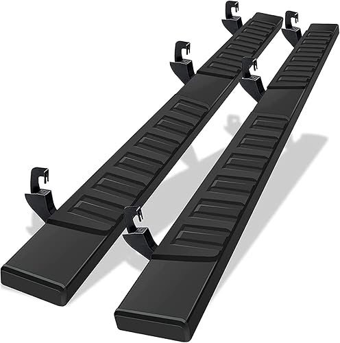 Estribos de 6 pulgadas barras Nerf para Chevy Silverado 2007-2018 cabina extendida doble cabina (puertas traseras de tamaño 34) y 2500 HD 2019 (sin