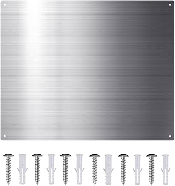 VIKIO HOME 30"x24" Stainless Steel Stove Backsplash Heat, Oil, and Grease Resistant Wall Protector Ultra Flat Brushed Metal Panel for Modern Kitchens Easy to Install