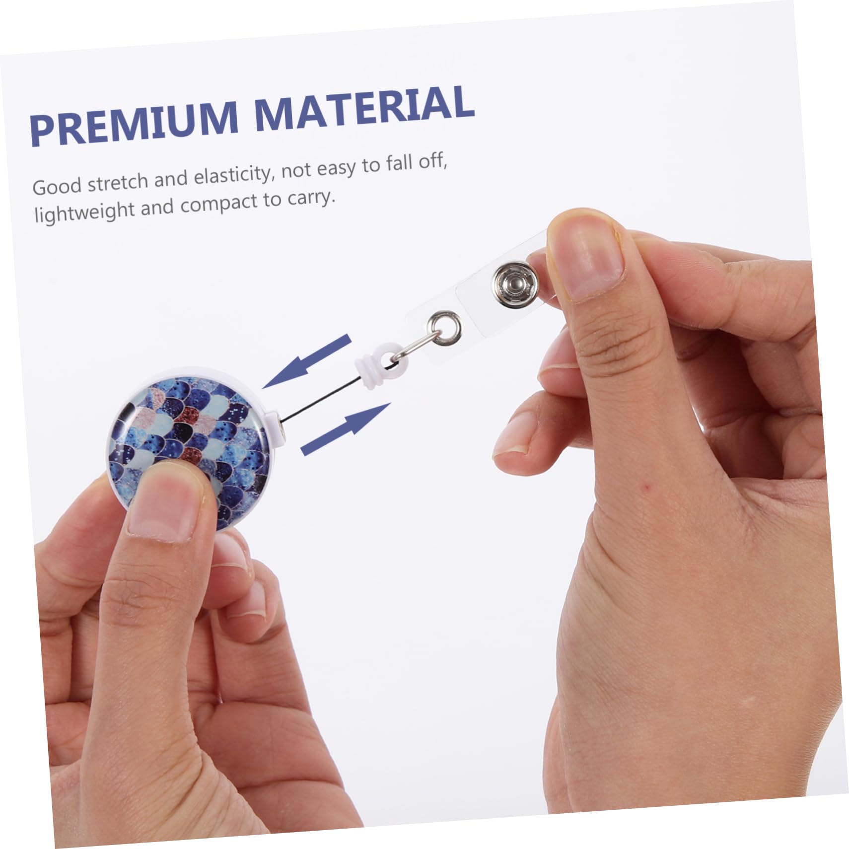EXCEART 10pezzi Distintivi Retrattabili Glitterati Portabadge Plastica Telescopica Clip Per Badge Adatti Lavoratori Insegnanti Studenti e Volontari