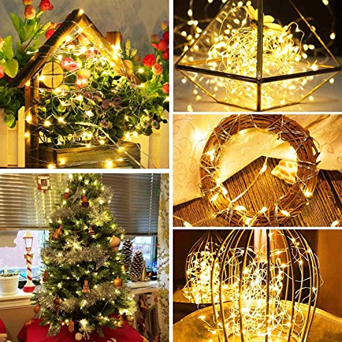 Battery Operated String Lights Fairy Lights Mini 5M 4Pack 50Led Cooper Wire Twinkle Lights For Each, Indoor Waterproof Christmas Decorative For Bedroom, Parties, Halloween,Wedding Warm White #TOP5