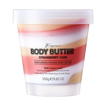 1Pc 3-Color Velvety Butter Light Perfume, 24H Moisture, Comfort Cream for Tight Dry Skin Strawberry One Size