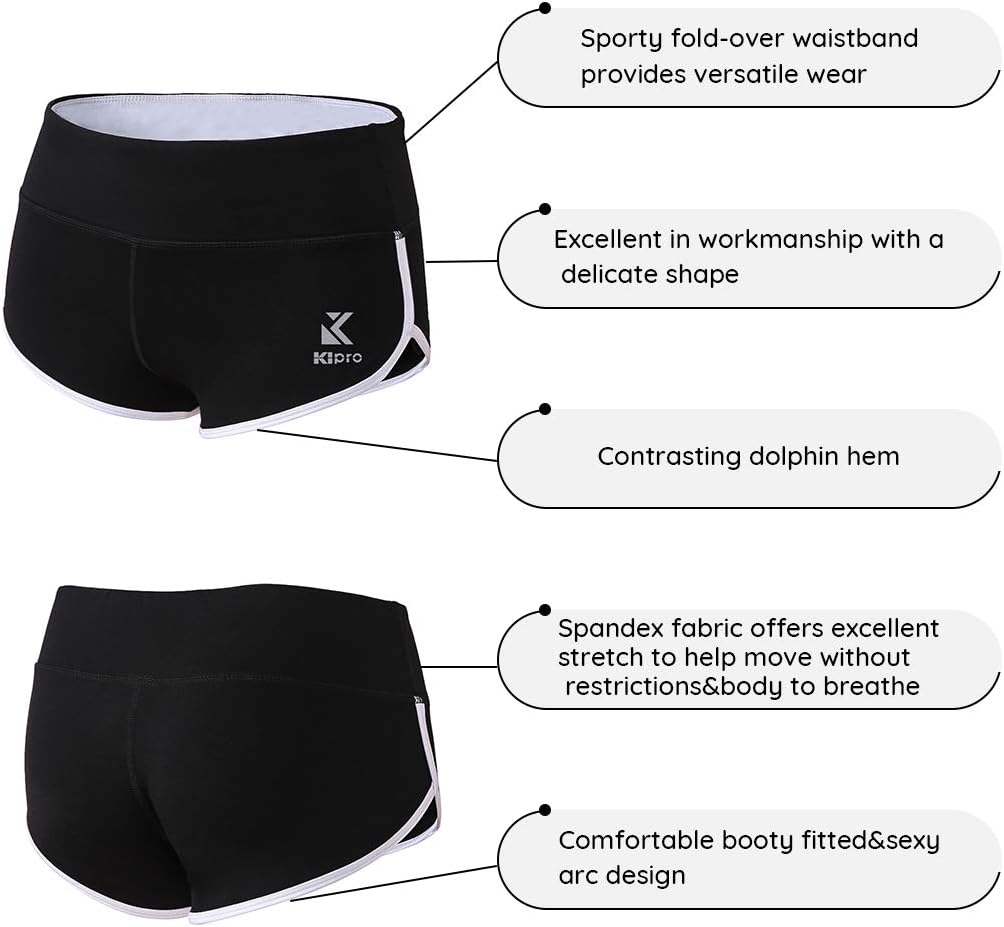 Women's Active Shorts Fitness Sports Yoga Booty Shorts for Running Gym Workout - Image 3