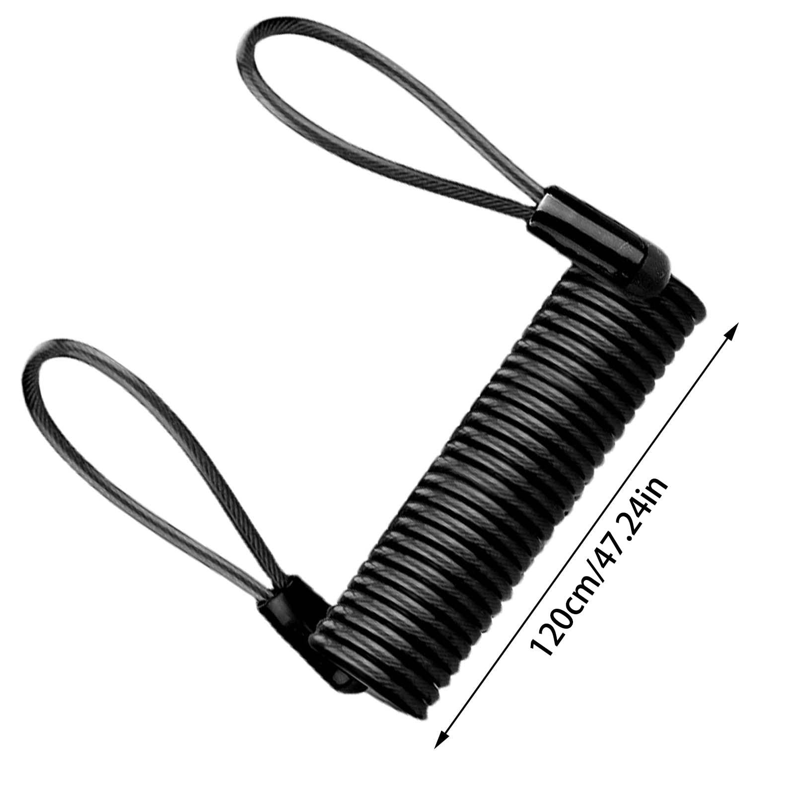 Cavo Promemoria Per Blocco Moto E Bici - Elastico, In Acciaio Rivestito PVC, 120 Cm