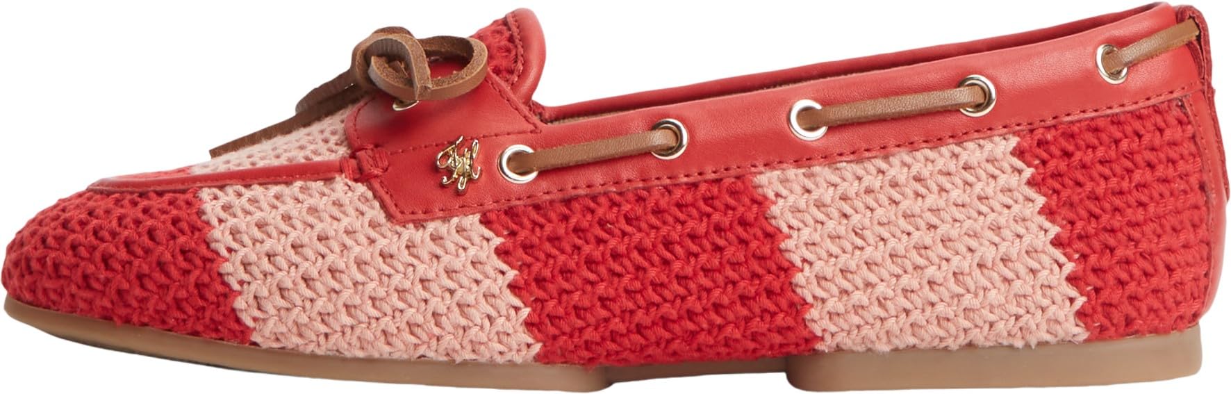 Tommy Hilfiger Women Th Flex Boat Shoe Crochet FW0FW09506 Boat Shoes, RED, 6.5