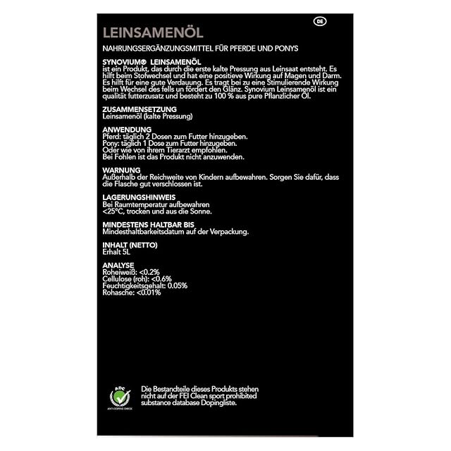 Foto 3 de 3 de aceite de linaza sinovium - 5 l - Mejora el metabolismo y contribuye a un efecto positivo en el estómago…