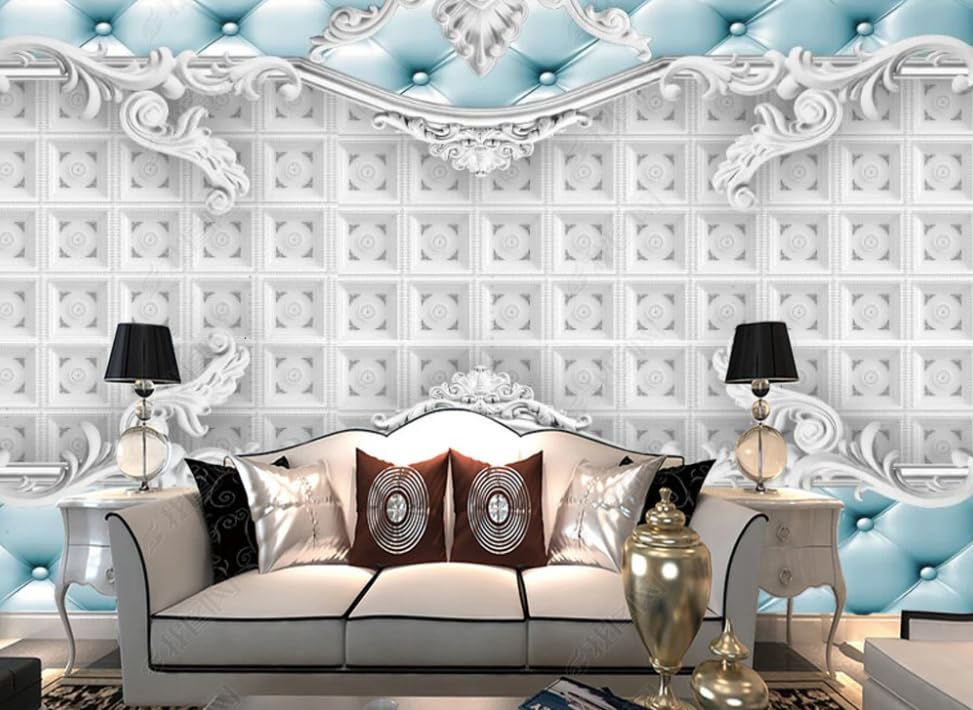 Papier peint intissé gypse pour masquer les défauts du mur salon - 3