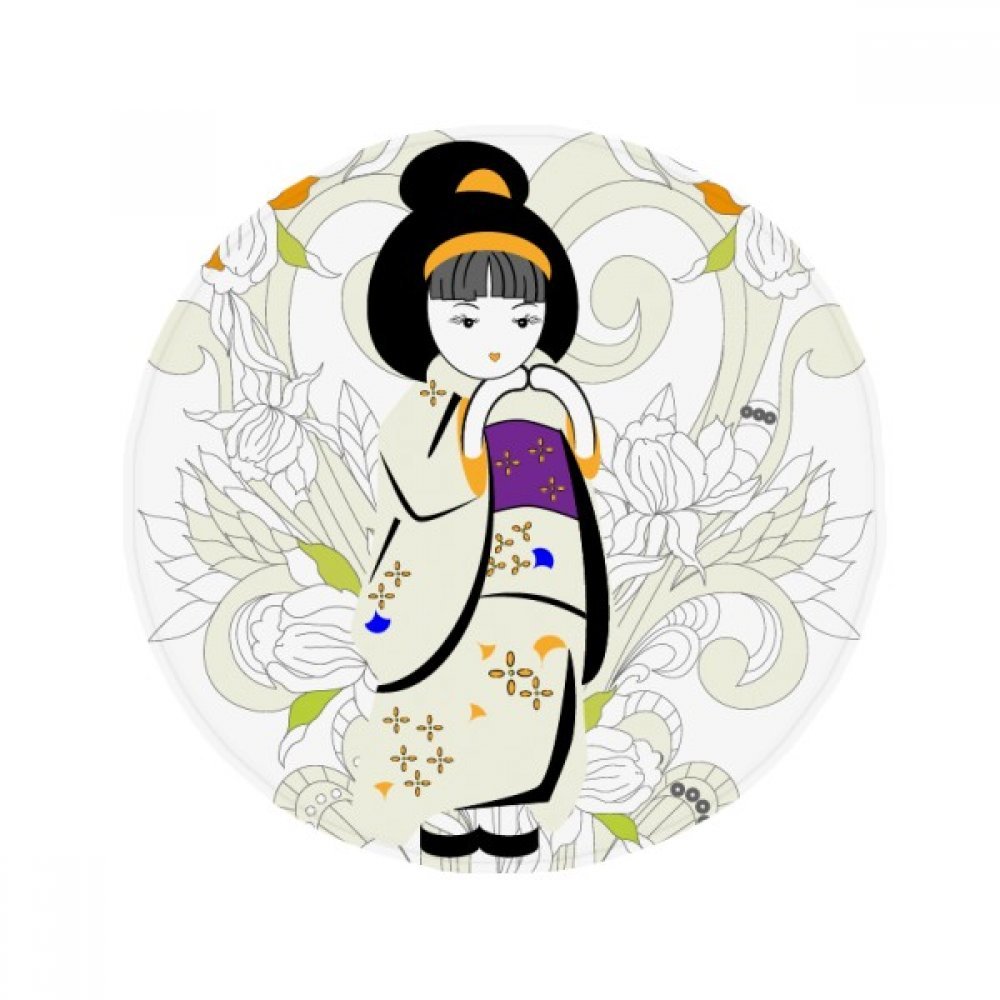 Tapis de salle de bain japonais rond 80cm antidérapant pour entrée et salon
