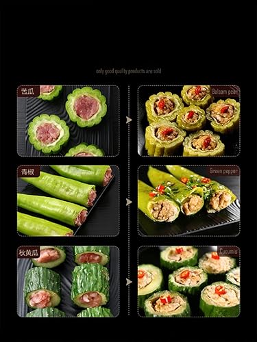 Miniatura 5 de Yiasangly Jalapeño - Descorazonador de pimienta de acero inoxidable, herramienta de cocina con rebanada dentada y mango de goma para barbacoa,