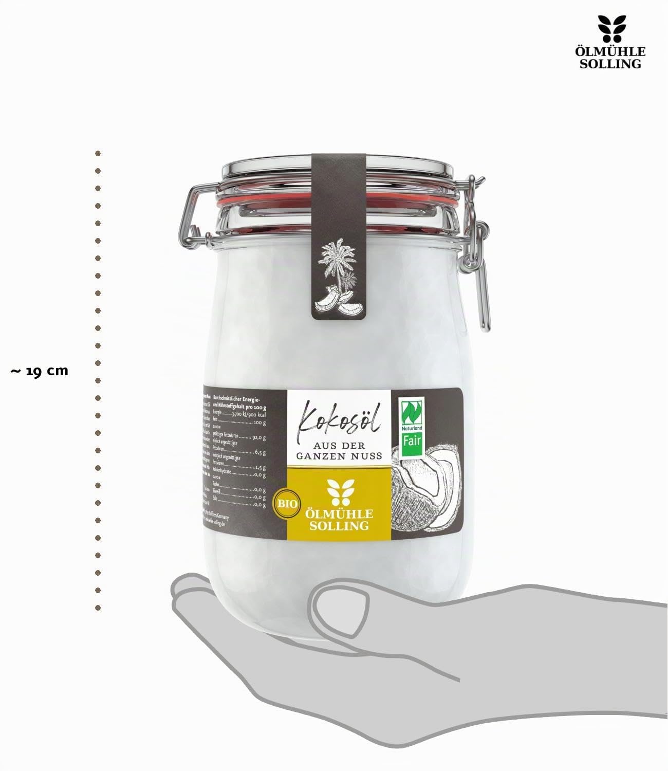 kokosöl richtig aufbewahren Ölmühle Solling Bio & Naturland Fair im Bügel-Glas 1000ml Lebensmittel & Getränke kaminholzregal außen freistehend Farbenauswahl:Dunkel grau Thanaddo Lowboard TV-Schrank Fernsehschrank