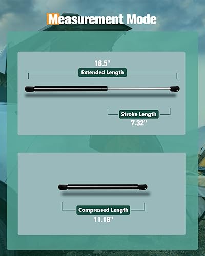 Vista 653 de SCITOO PM1017 - Soportes de elevación de 17.8 pulgadas para Hyundai Santa Fe 2007-2012 trasero izquierdo y derecho Liftgate Shock Struts 2pcs
