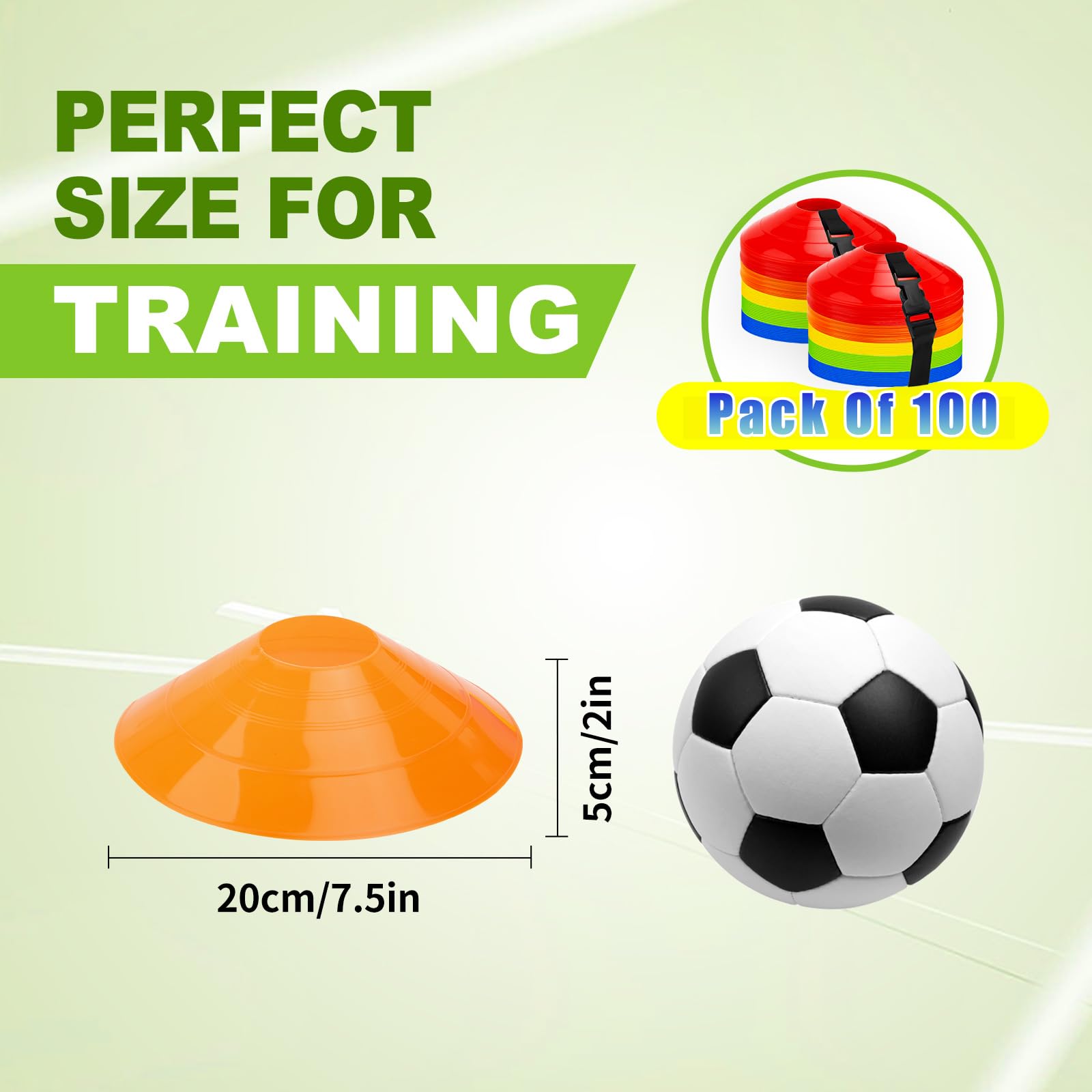 Ashsajkd 25 Pro Disc Cones Sport/Corps vertébral Utilisateurs suggérés ‎Unisexe