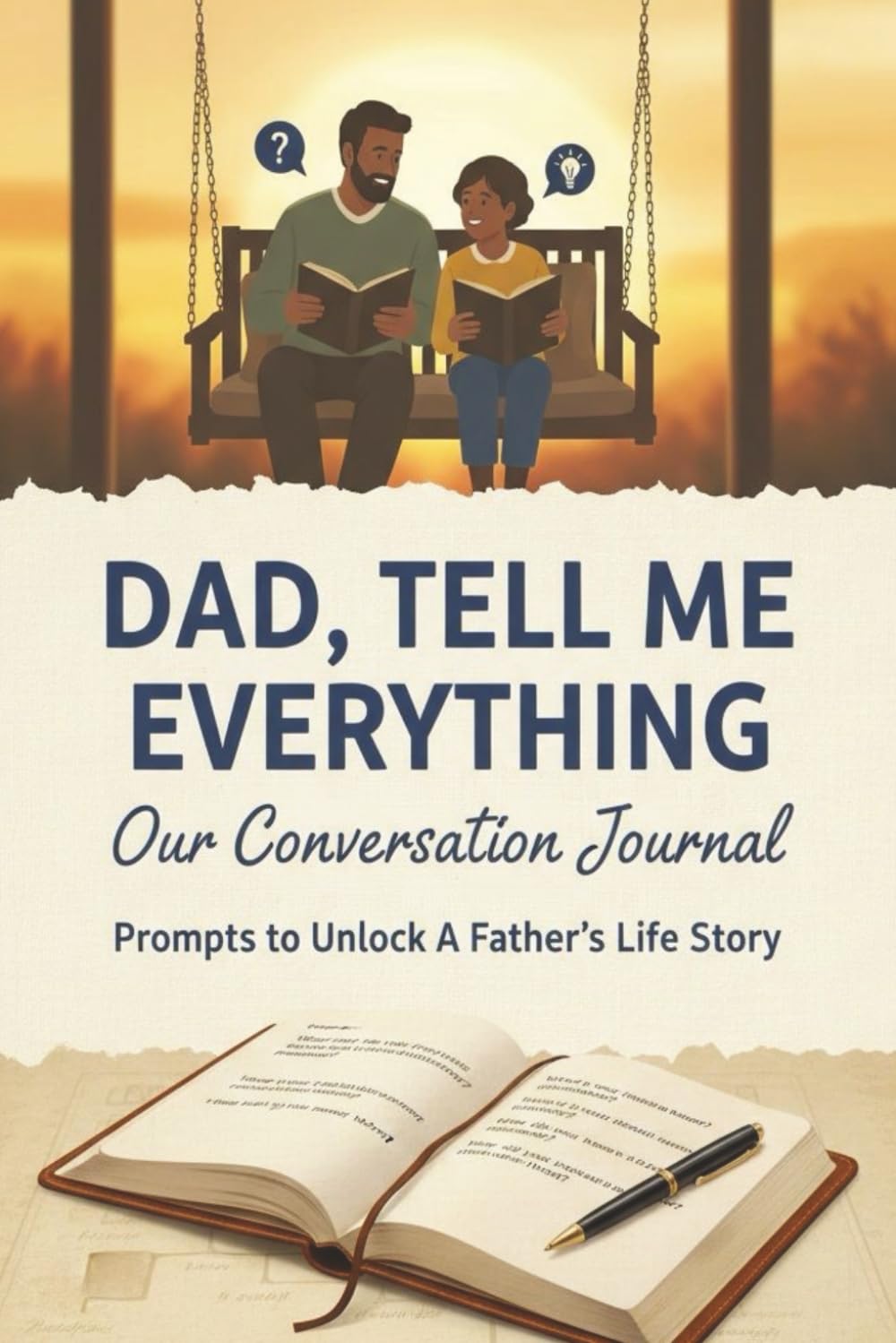 Dad, Tell Me Everything: Our Conversation Journal :Prompts to Unlock a Father’s Life Story: Recording the Moments That Made You A Guided Keepsake for His Voice