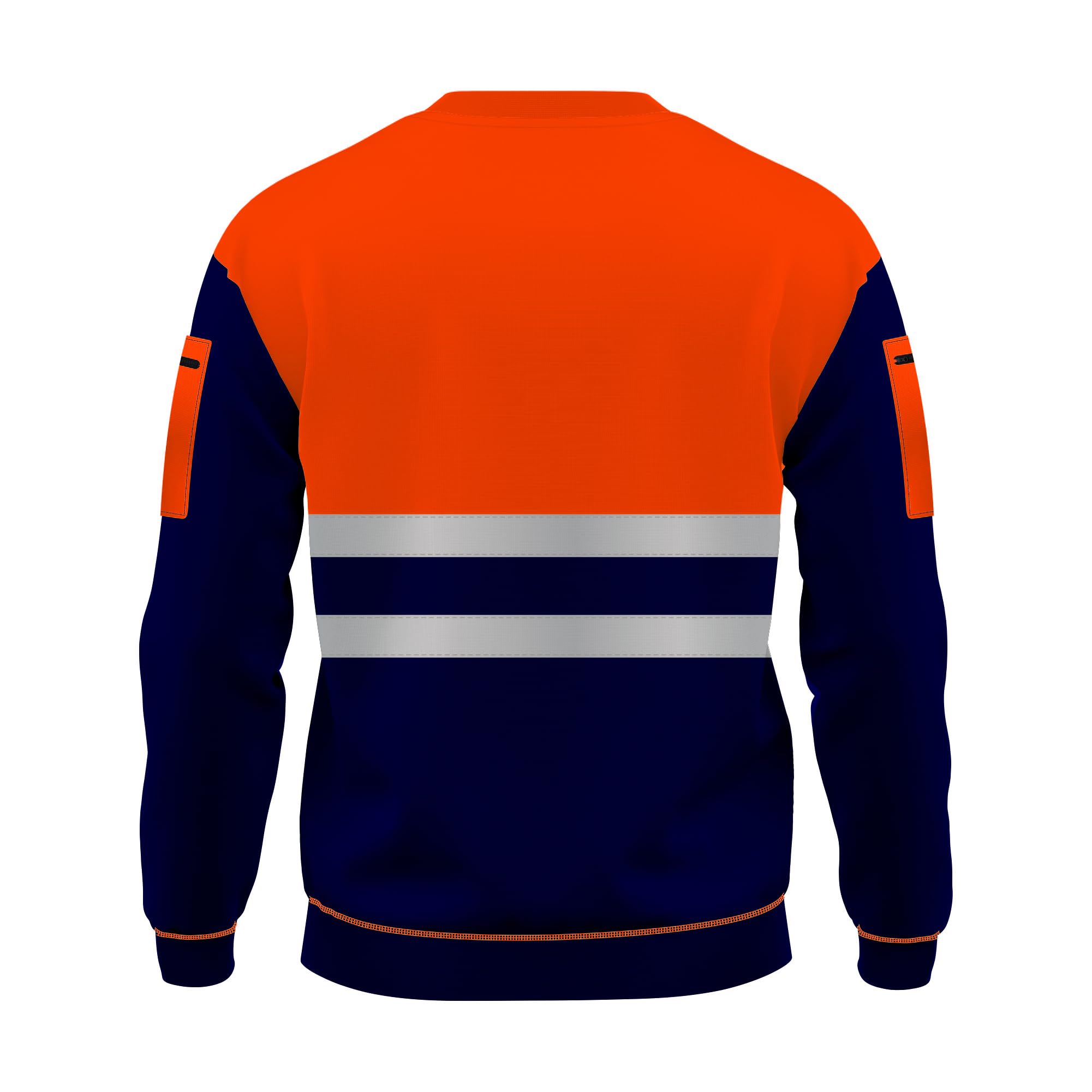Sudaderas de forro polar de alta visibilidad con cuello redondo de alta visibilidad, para el trabajo, suaves, cálidas, acogedoras, S-XXL