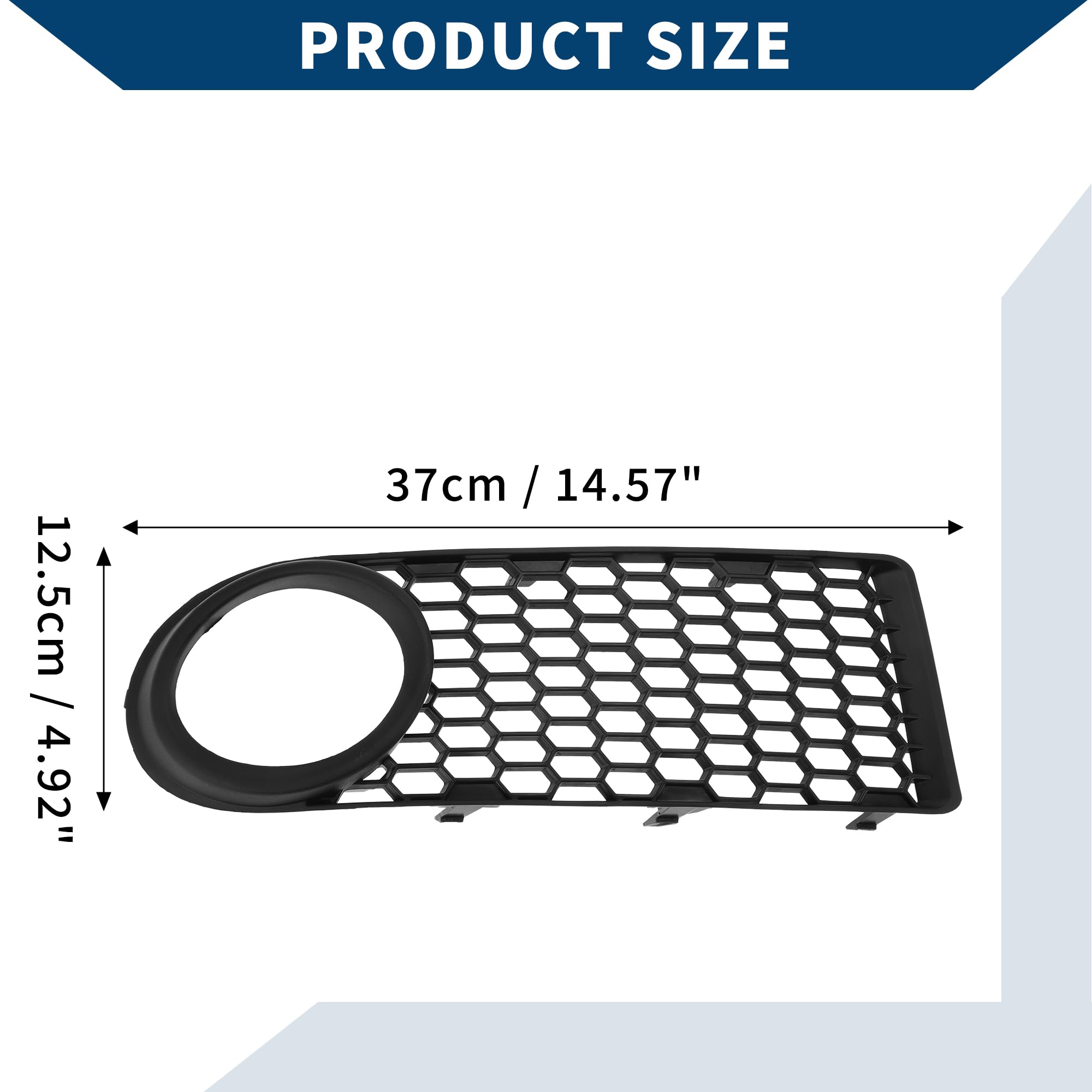N°1C0807684B Grille De feux- Antibrouillard Pour Volkswagen Beetle 2006-2010 Couvercle Inférieur Avant Droit De feux- Antibrouillard Inserts De Couvercle Abs 1 Pièce Noir