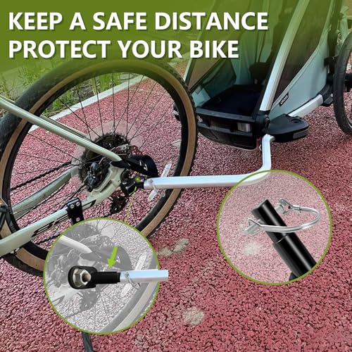 WUFANC Fahrradanhänger Kupplung 2er Set, Fahrrad Anhängerkupplung mit Sicherungsstift, Hundeanhänger für Fahrrad aus Verzinktem Eisen, für Fahrrad-kinderanhänger Kinderwagen Lastenanhänger