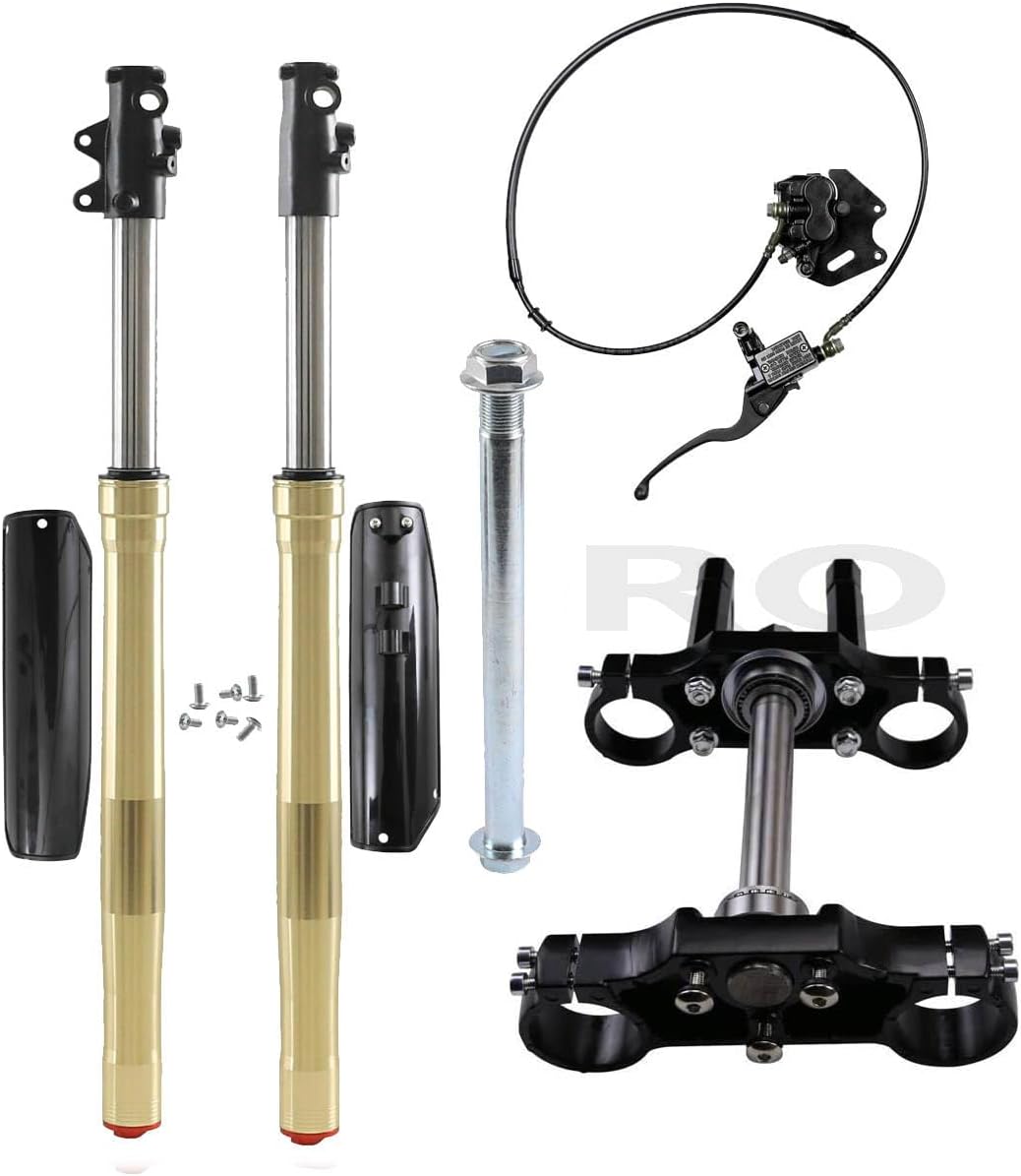 45/48mm 790mm 31" Upside Down Front Forks Tube Shock with Triple Clamps Tree Disc Brake Assembly 15mm Axle for 17"/19"/21" Wheels Offroad MX Motorcycle Dirt Bike Pit Bike Apollo SSR Taotao
