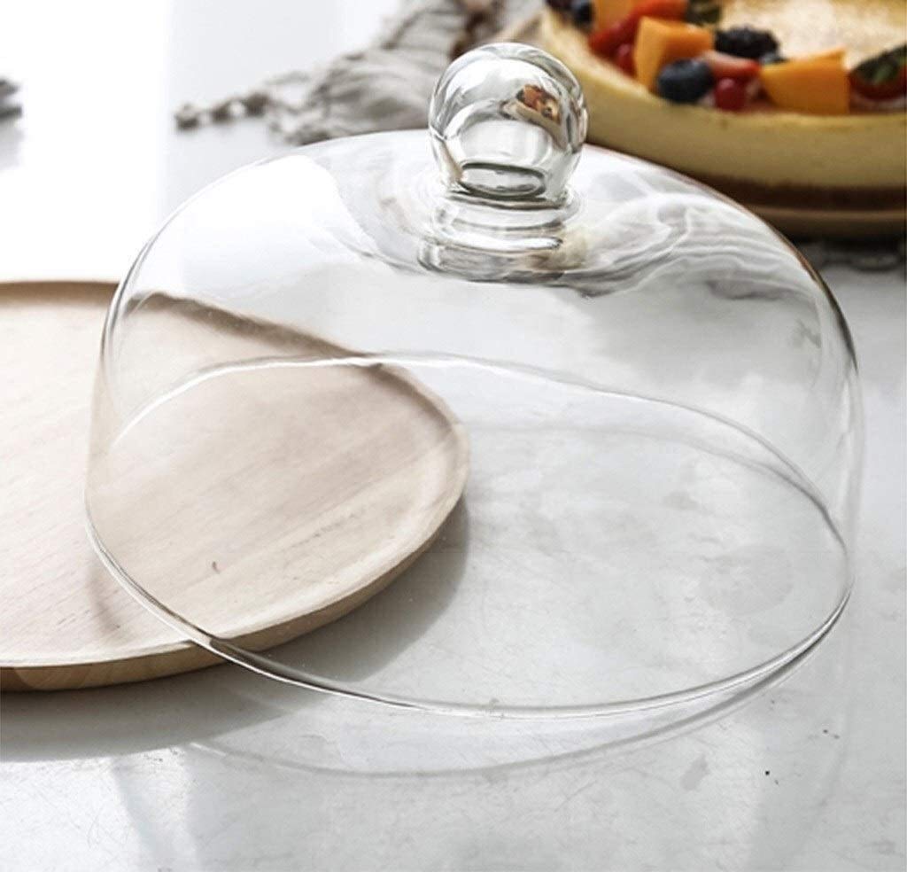 Cúpula de Cristal para Tartas (6/8/10), Redonda, Ideal para Servir Galletas, Salsas y Pasteles, Ideal para hoteles, restaurantes Occidentales y degustaciones (tamaños: 15,4 x 15,4 x 11,7 cm)