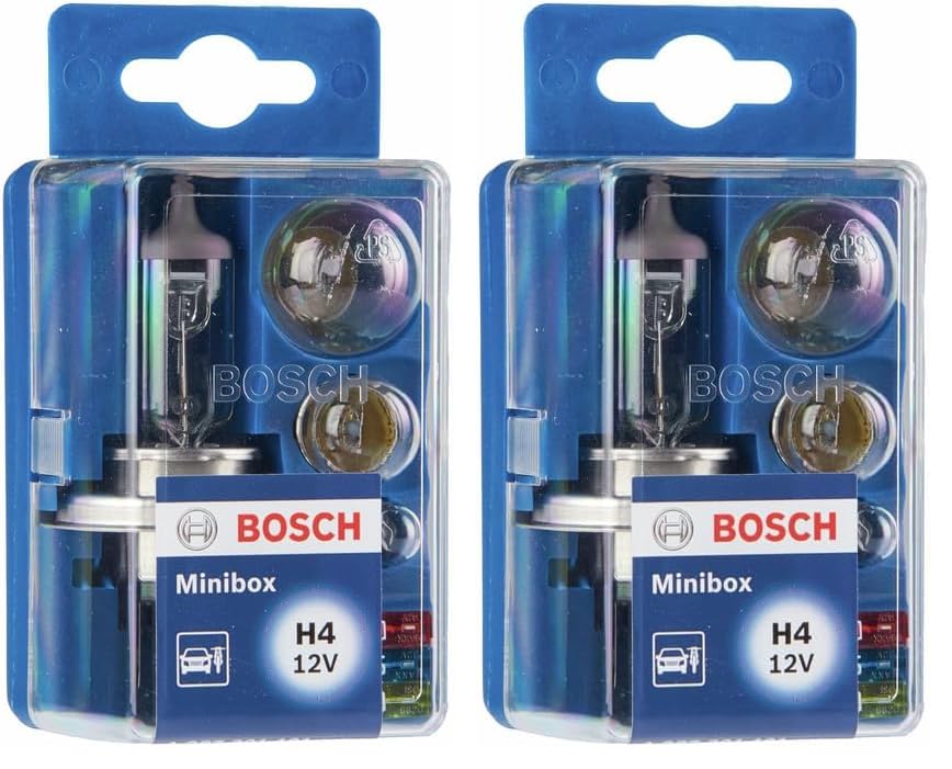 Kit Bosch H4 Minibox estuche de lámparas de repuesto 12 V para viajes nocturnos