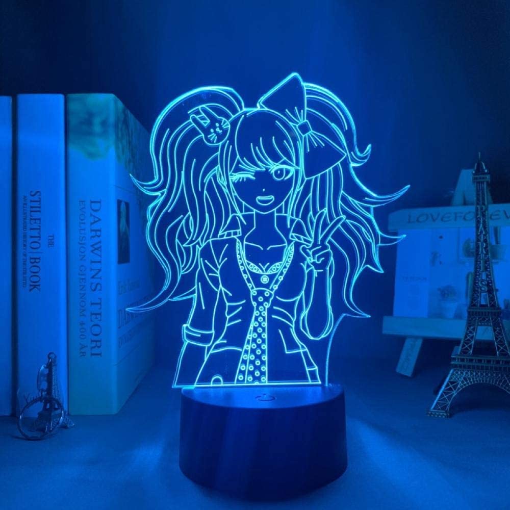 t Night Light for Kids 3D Night Light Bedside Lamp Junko Enoshima Led Night Light Lamp for Room Decor Kids Child Gift Acrylic Desk Lamp Table Lamp for Home Decorations leludnst