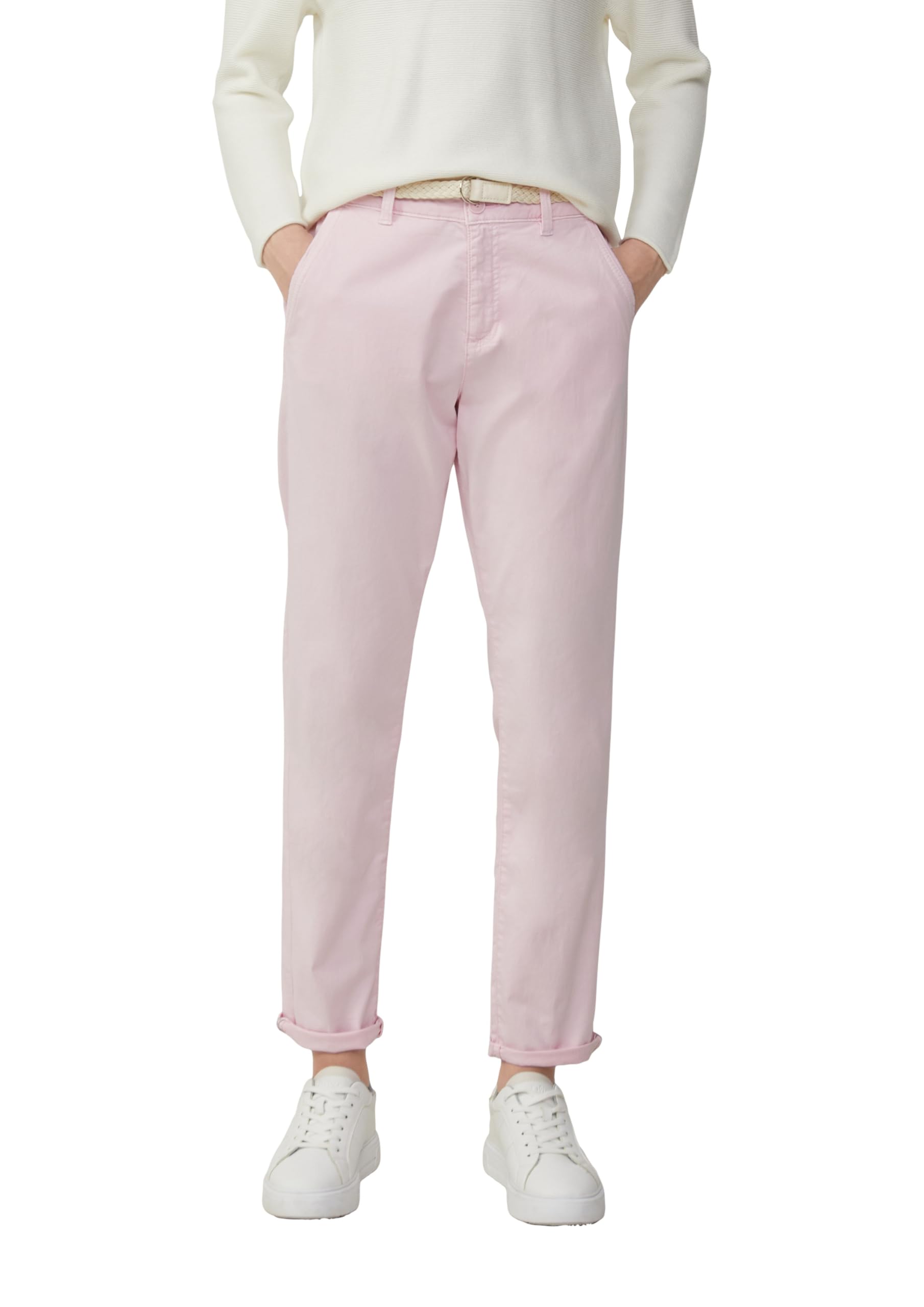 s.Oliver Chino mit geflochtenem Gürtel und Garment Dye
