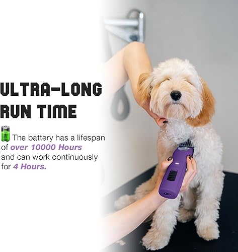 Miniatura 3 de Cortapelos profesionales para perros para aseo  Kit de aseo de mascotas con hoja desmontable de 2 velocidades para abrigos gruesos y rizados,
