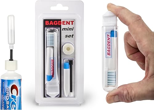 Kit de cepillo de dientes de viaje, mini tubos recargables, adaptadores de llenado universales, mochileros, cepillo para después del almuerzo,