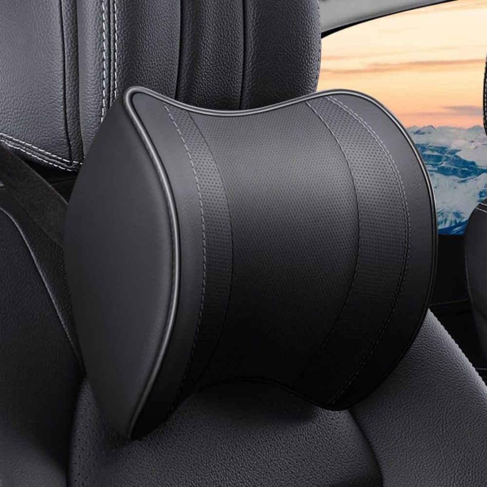 CIHTFEZI Car Neck Pillow for Mercedes Benz EQA EQB EQC EQS EQV Car Models Headrest Cushion Memory Foam Driving Pain Relief,normal-Beige
