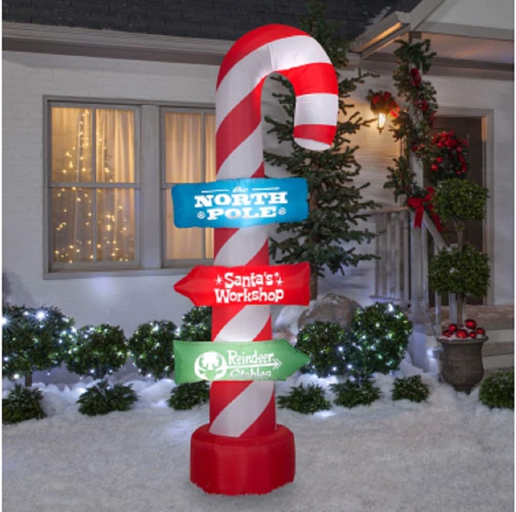 6 1/2' Gemmy Airblown Animated Inflatable Santa Outhouse Deluxe Patio, Lawn & Garden