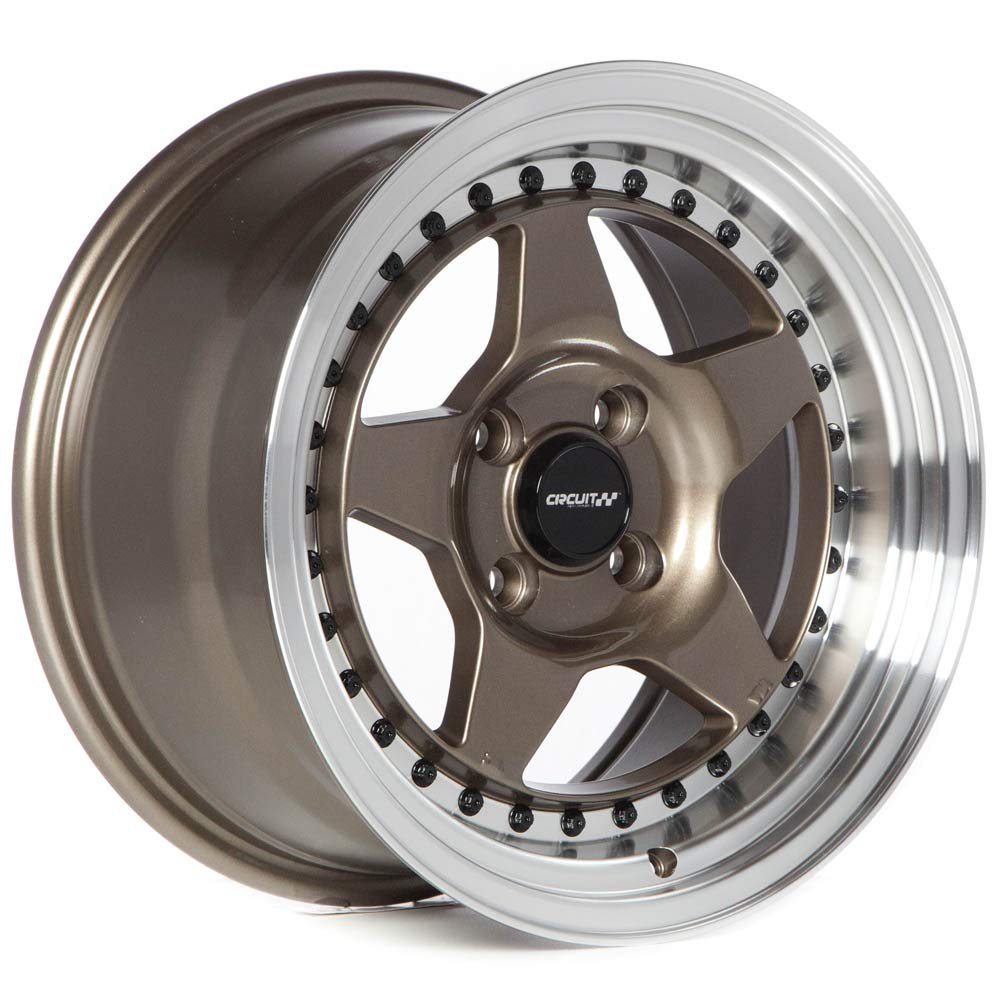 美品Performance Wheels Amazon.com: Circuit Performance CP26 15x8 Gloss Bronze 4-100 [+
