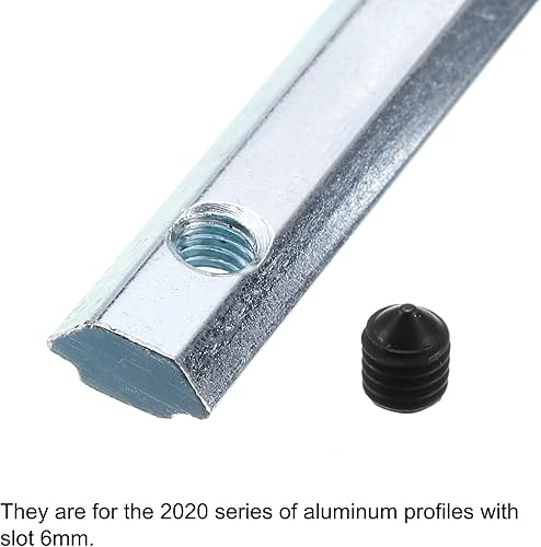 Miniatura 4 de uxcell Conector de línea recta, 10 soportes de junta interior de 3.9 pulgadas con tornillos M5 para perfil de extrusión de aluminio serie 2020 con