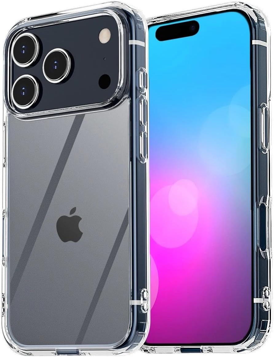 for iPhone 17 Pro Case Clear, [Anti - Yellowing] [Military-Grade Drop Protection] Protective Clear for Apple 17 Pro Case with Shockproof Bumper 2025