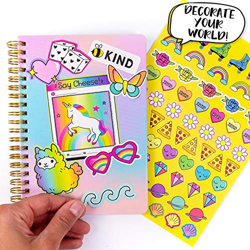 Just My Style 1500+ Stickers, Kawaii Y2K Sticker Book With Positivity Quotes, Sweet Treats, Unicorns, Fun Craft Stickers, For Girls Kids Teens Adults #TOP3