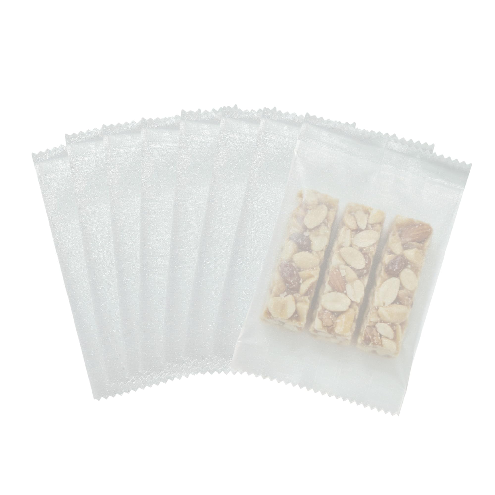 Lot de 100 sacs à biscuits individuels en cellophane transparent mat pour caramels, chocolats, desserts, collations, cadeaux de fête (5,5 x 8,5 cm)