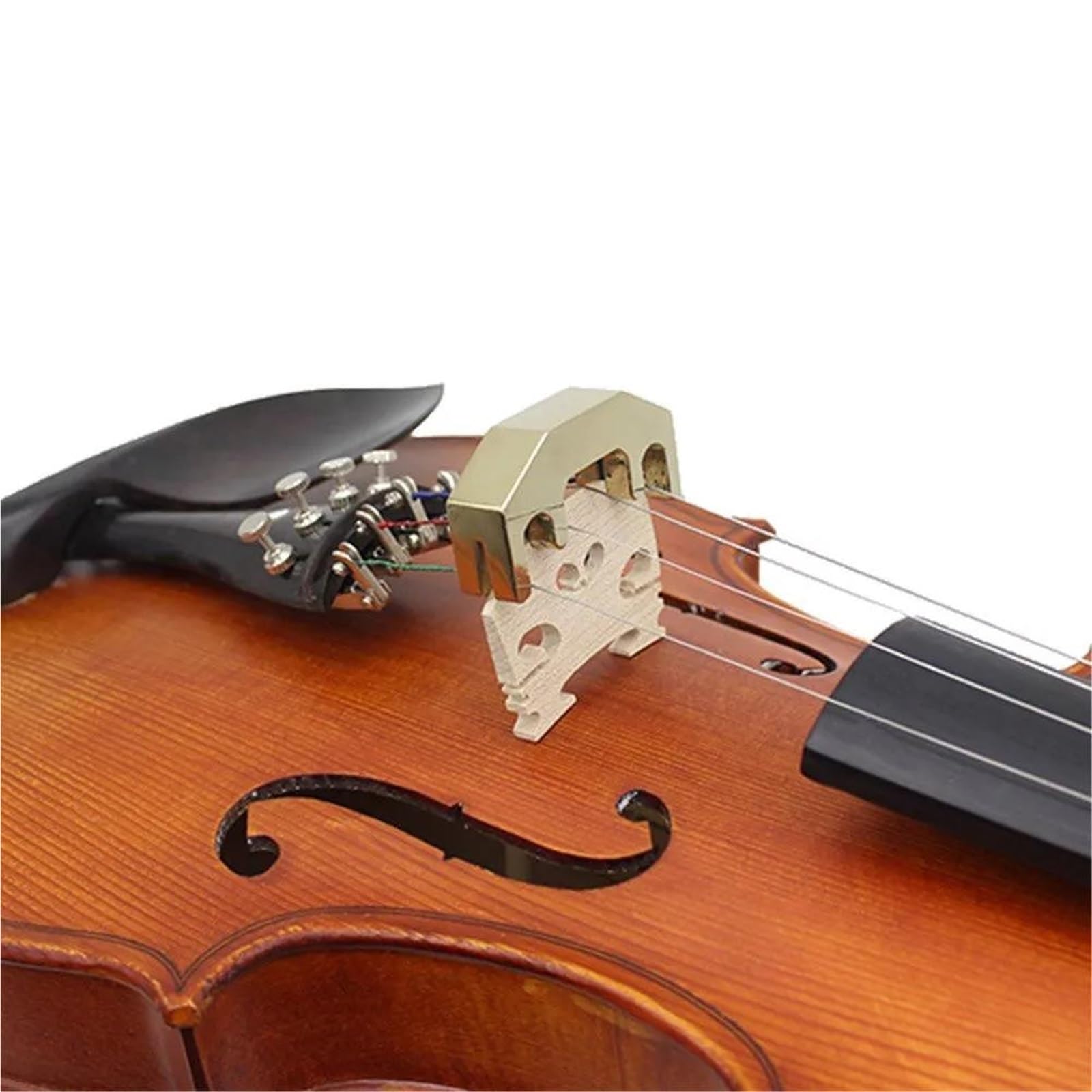 Professionale Accessori Per Violino Sordina Professionale Per Violino Silenziosa In Metallo Pesante 4/4(Gold)