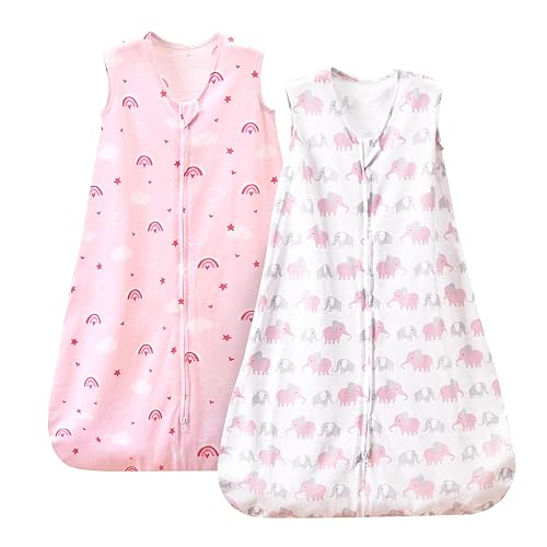 Miniatura 1 de PHF Saco de dormir para bebé 100% algodón, manta portátil para bebé de 6 a 12 meses, saco de dormir con cremallera de 2 vías para bebés, niños y