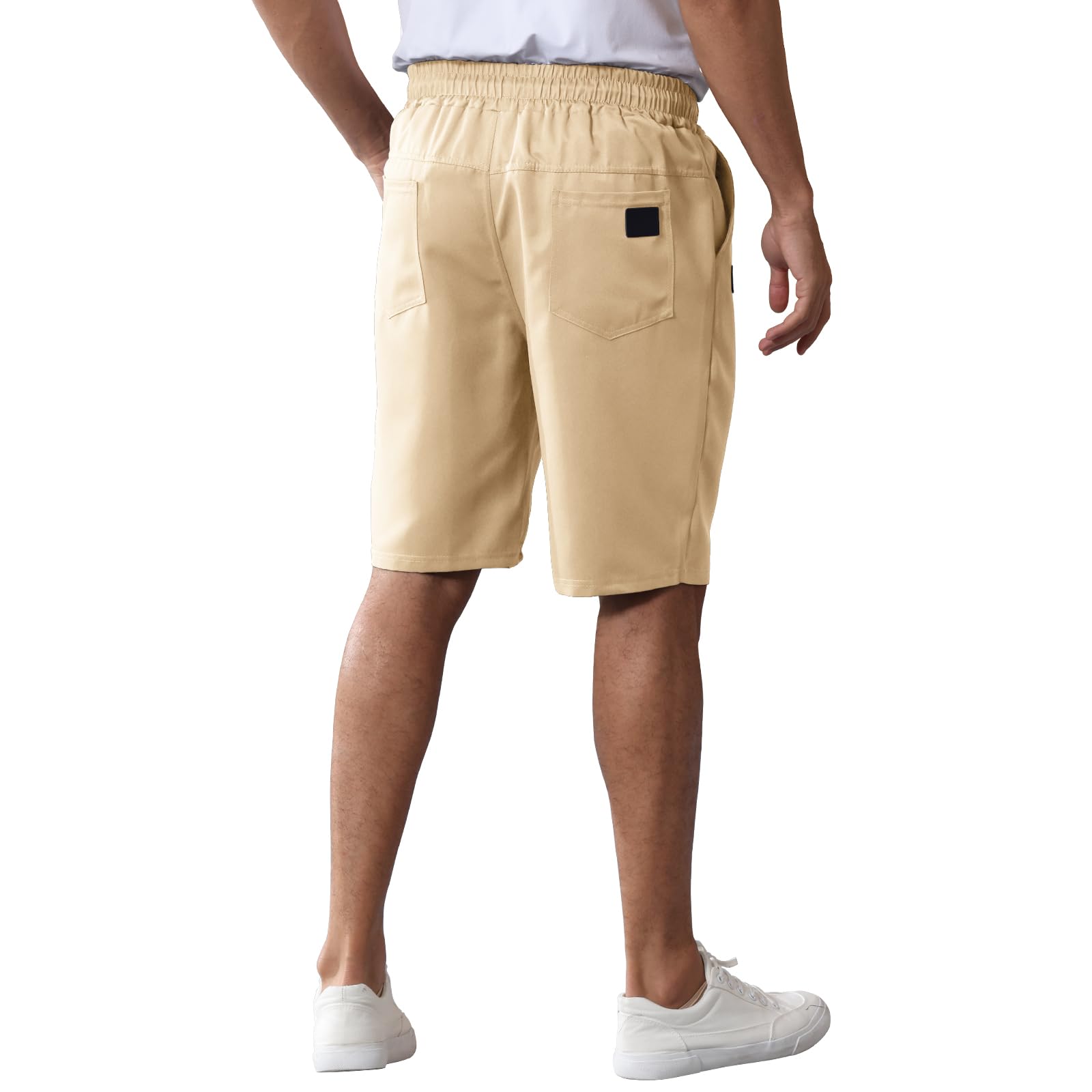 TMEOG Pantaloncini Uomo Estivi Bermuda Shorts Pantaloni Corti Leggeri Pantaloncino Coulisse Sportivo Pantaloncini Chino Casual con Tasche e Cintura Elastica per Uomo
