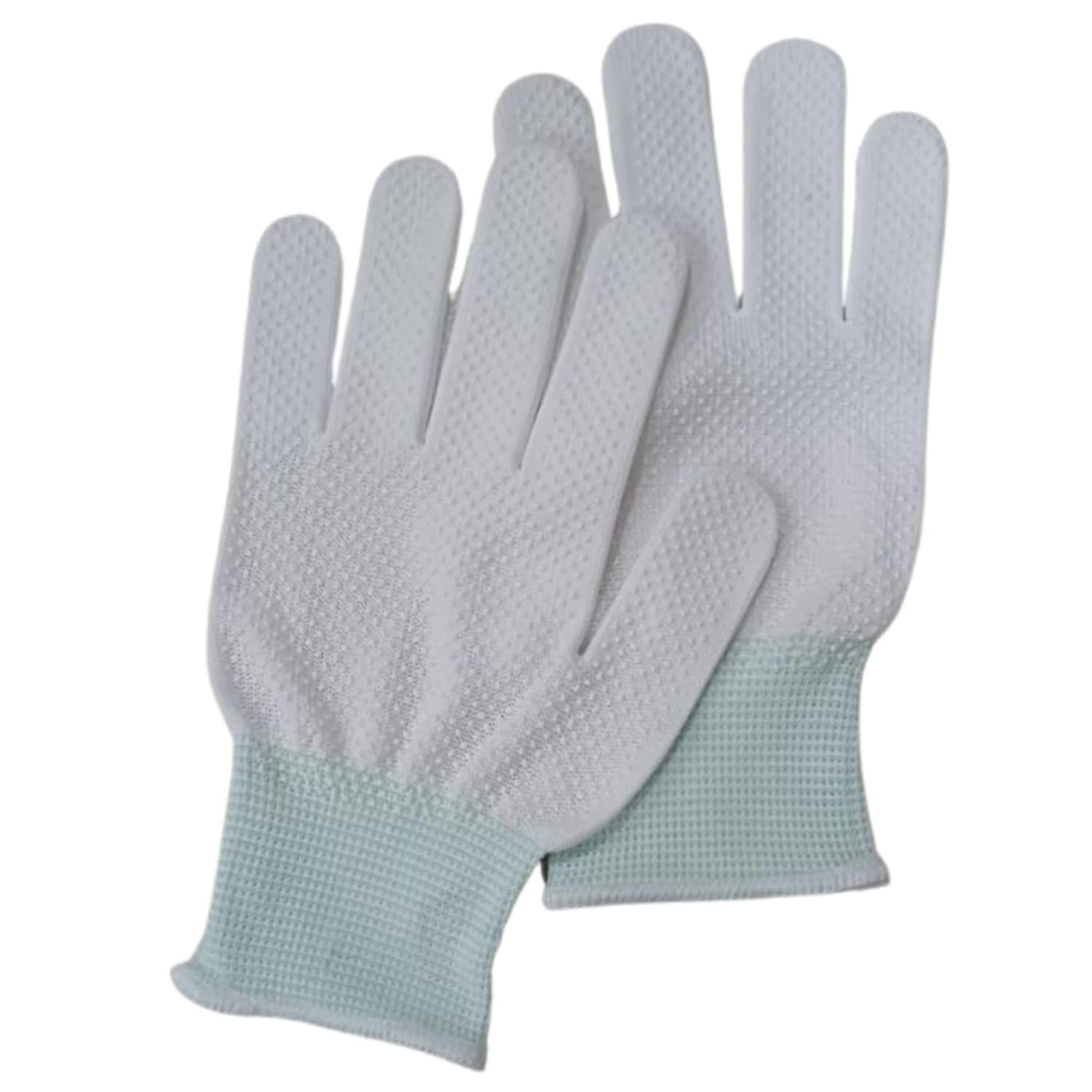 Vashu Sports PVC Doted Cotton Gloves halp for Cricket Bating and Full grriping in bat Hand he is incris for Bating (White)-image-37