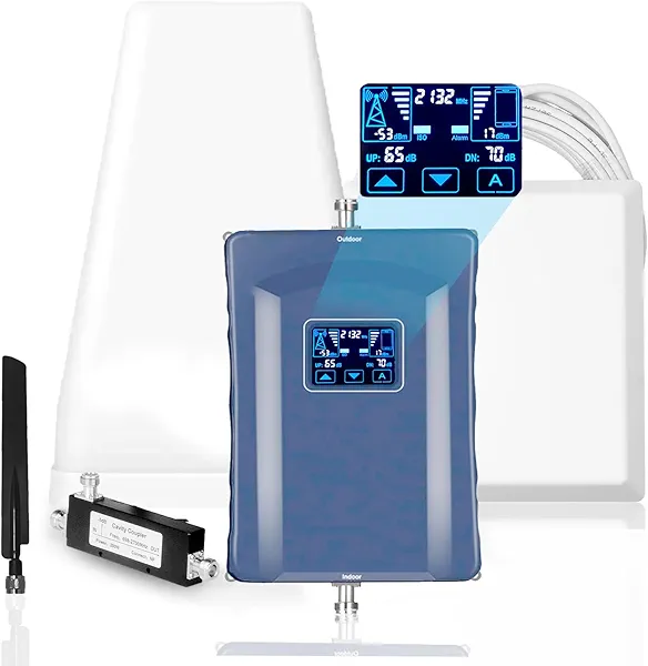 Cell Phone Booster for Home & Multi-Room,Up to 6500 sq ft,Cell Phone Signal Booster for Band 66/25/2/4/5/12/13/17,Boost 5G 4G Data for All U.S. Carriers FCC Approved Cell Booster