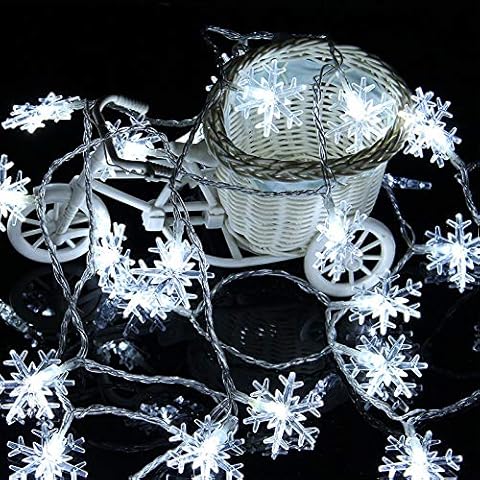 DERAYEE Snowflake Fairy Lights for Decoration Cover