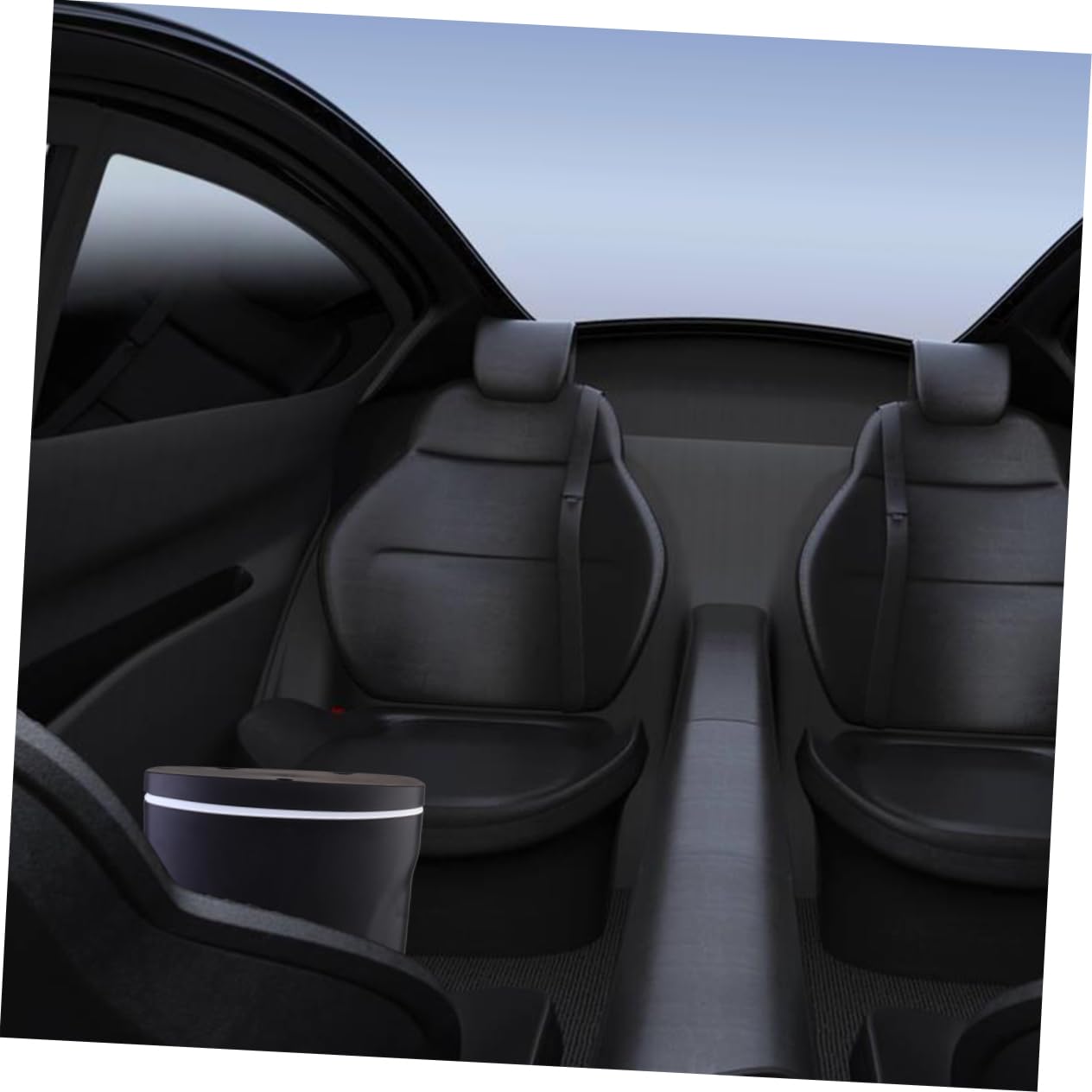 MAGICLULU 1 Pièce Poubelle de Voiture Multifonctionnelle en ABS Noir