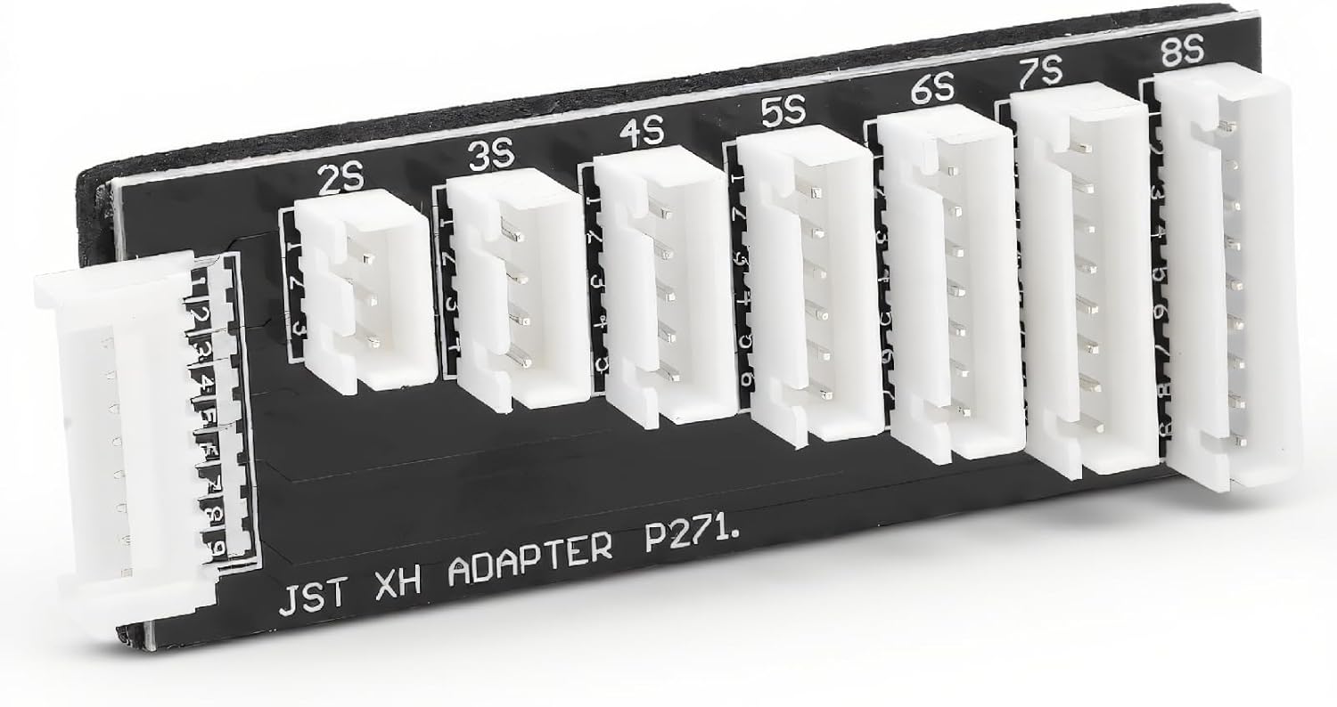 RC Battery Charging Board, JST-XH 2S-8S Lipo Battery Balance Board,Lipo Battery Charger Plate, Balance Charger Extend Board, Converter for RC Car Boat Drone Lipo Battery Charger