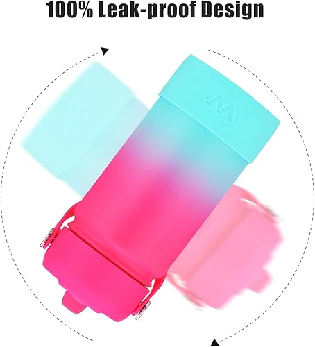 Miniatura 4 de WEREWOLVES Botella de agua para niños con bota, botella de agua de acero inoxidable aislada de boca ancha con tapa de popote a prueba de fugas para