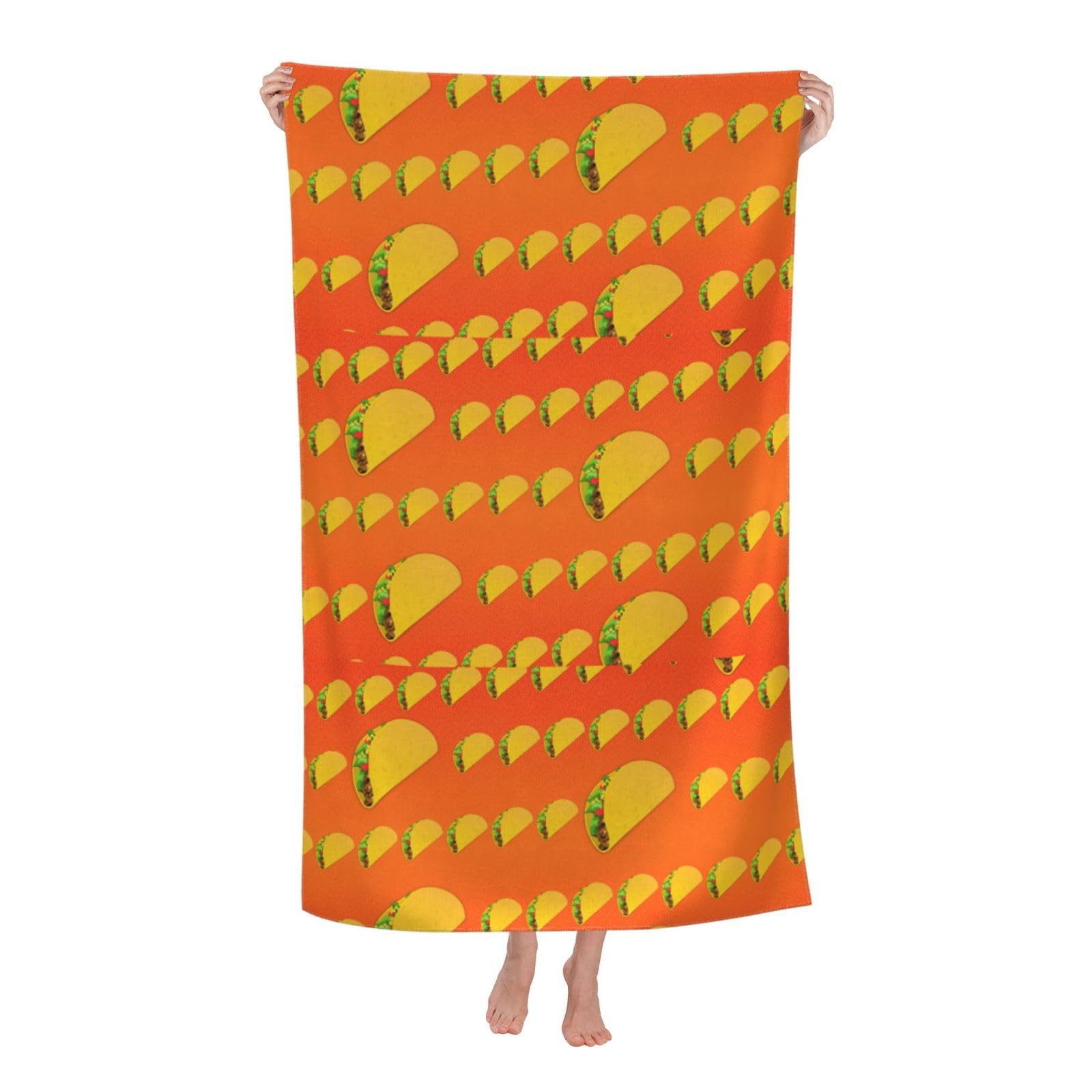 Cbaaghh Food Pattern Funny Print Adult Beach Towels,Beach & Pool Towel,Beach Towels,Towels For Camping