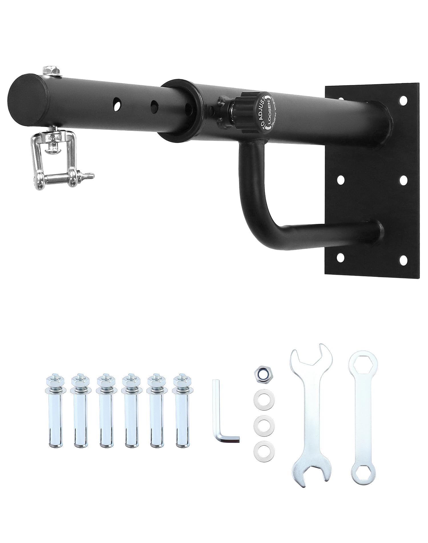 QWORKHeavy Duty Punch Bag Bracket Adjustable Boxing Bag Hanger 43-63 cm (17" - 25"), Weight Capacity 150kg (330Ibs)